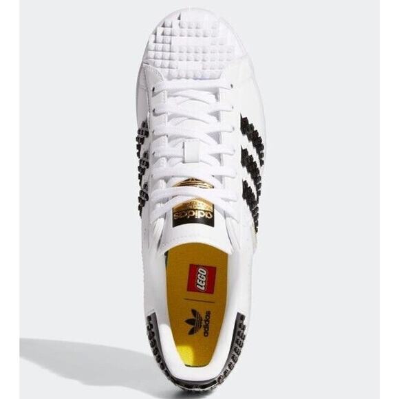 Adidas Superstar  Base Plates White Black Leather Men\'s Sneakers Size 13.5 main image 5